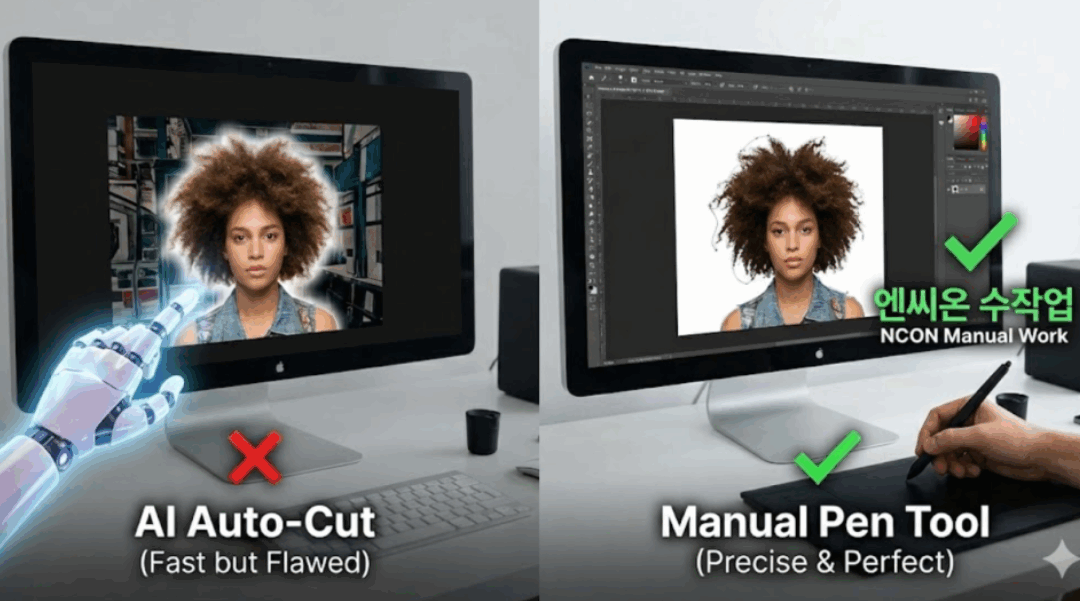 AI시대에 쇼핑몰이 여전히 수작업 누끼를 고집하는 이유
